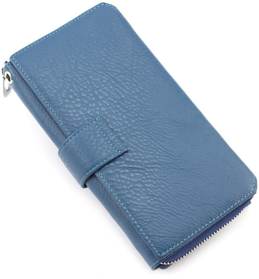 Великий шкіряний гаманець з блоком для карт ST Leather (16503)