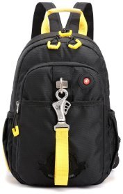 Стильный мужской текстильный рюкзак-слинг черного цвета Confident 77406