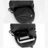 Стильный мужской текстильный рюкзак-слинг черного цвета Confident 77406 - 3