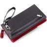 Чорно-червоний жіночий гаманець-клатч із натуральної шкіри на зап'ястя Karya 67506 - 4
