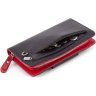 Чорно-червоний жіночий гаманець-клатч із натуральної шкіри на зап'ястя Karya 67506 - 6