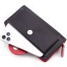 Чорно-червоний жіночий гаманець-клатч із натуральної шкіри на зап'ястя Karya 67506 - 7