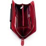 Черно-красный женский кошелек-клатч из натуральной кожи на запястье Karya 67506 - 2