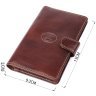 Кожаная обложка для документов на кнопке Tony Perotti коричневого цвета 108106 modnotak фото - 3