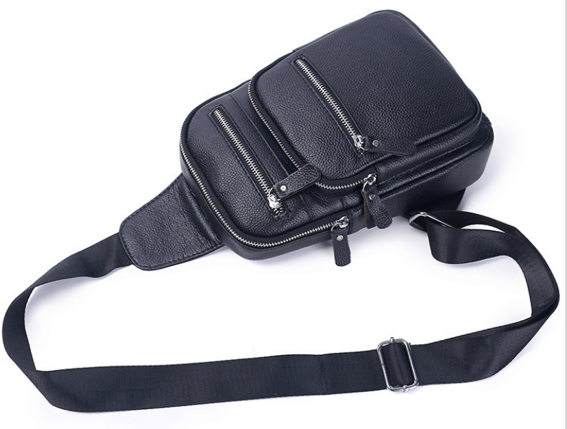 Мужской черный слинг на одно плечо Tiding Bag (19437)