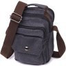 Чоловіча текстильна сумка-барсетка темно-сірого кольору з ручкою Vintage 2422218 - 1