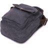 Чоловіча текстильна сумка-барсетка темно-сірого кольору з ручкою Vintage 2422218 - 3