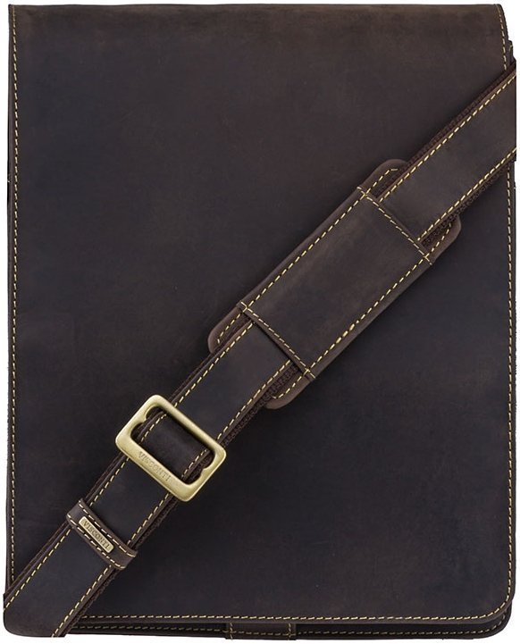 Чоловіча сумка-месенджер із матової шкіри високої якості темно-коричневого кольору Visconti Jasper 68906