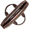 Вместительная кожаная мужская сумка коричневого цвета для ноутбука до 13 дюймов Visconti Charles 69006 - 2