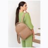 Стильный темно-бежевый женский рюкзак из фактурной кожи BlankNote Groove M 79006 - 3