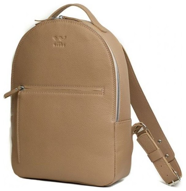 Стильный темно-бежевый женский рюкзак из фактурной кожи BlankNote Groove M 79006