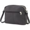 Чорна жіноча сумка-кроссбоді із фактурної шкіри високої якості Grande Pelle (59106) - 3