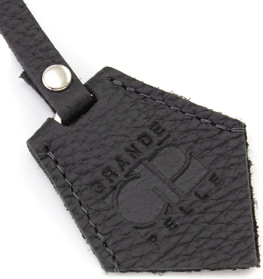 Черная женская сумка-кроссбоди из фактурной кожи высокого качества Grande Pelle (59106)