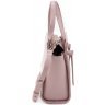 Компактная женская сумка из натуральной кожи розового цвета с ручками KARYA (19591) - 2