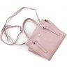 Компактна сумка жіноча з натуральної шкіри рожевого кольору з ручками KARYA (19591) - 4