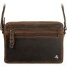 Маленькая женская сумка-кроссбоди из натуральной кожи крейзи хорс коричневого цвета Visconti Robbie 69306 - 2