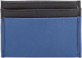 Сине-черный картхолдер из натуральной кожи сафьяно Smith&amp;Canova 26827