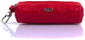 Красная женская ключница из натуральной кожи в виде цветов Desisan 80307