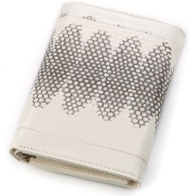 Женский кошелек белого цвета из кожи морской змеи SEA SNAKE LEATHER (024-18281)