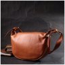 Жіноча сумка з натуральної шкіри коричневого кольору з однією лямкою Vintage 2422370 - 7