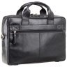 Чорна якісна чоловіча сумка для ноутбука 13 дюймів із натуральної шкіри Visconti Hugo 70707 - 5