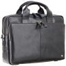 Чорна якісна чоловіча сумка для ноутбука 13 дюймів із натуральної шкіри Visconti Hugo 70707 - 7