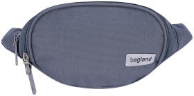 Однотонная серая поясная сумка (бананка) Оксфордский текстиль Bagland 111107