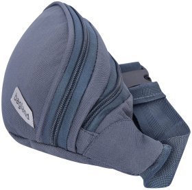 Однотонная серая поясная сумка (бананка) Оксфордский текстиль Bagland 111107