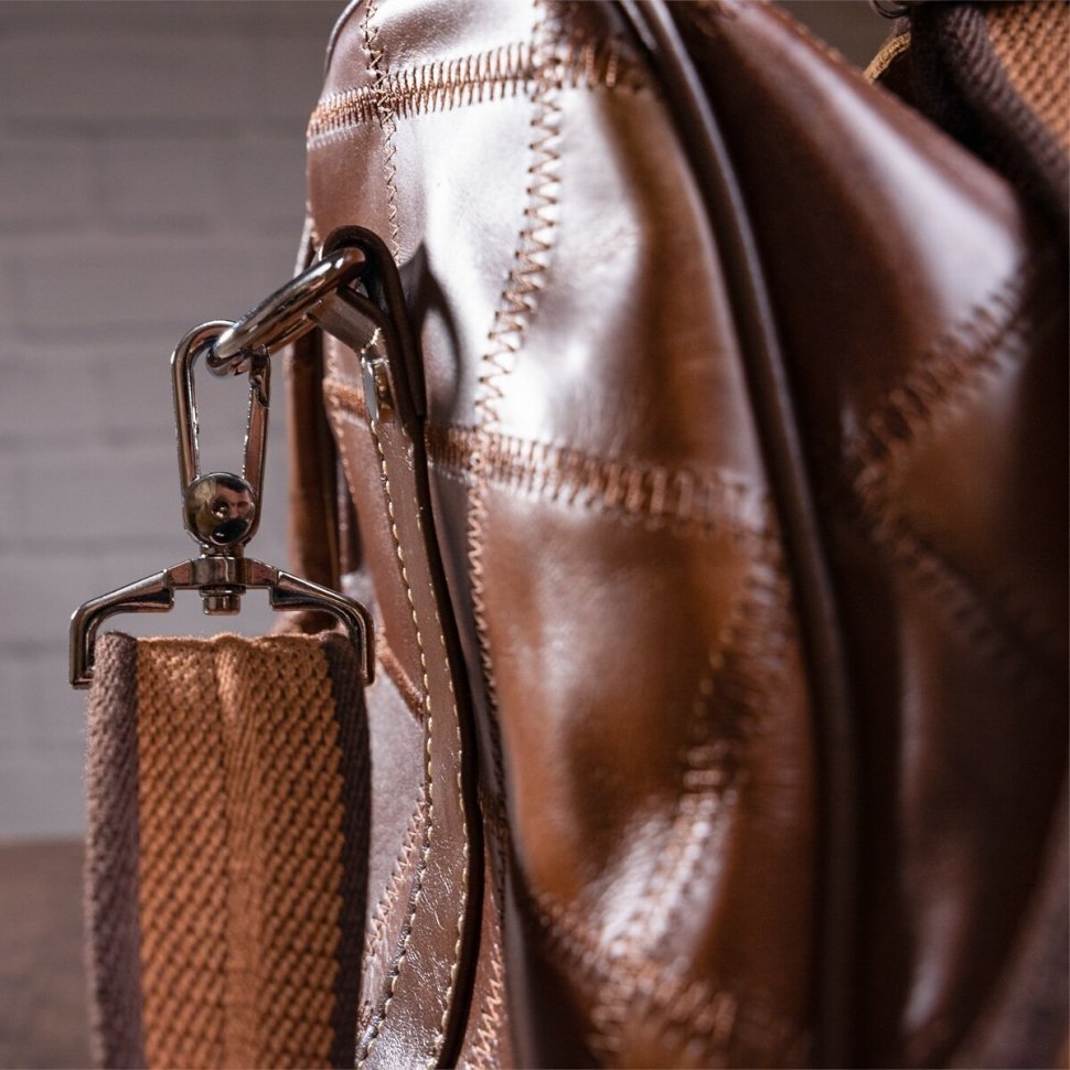 Стильная дорожная сумка коричневого цвета VINTAGE STYLE (14752) modnotak фото №7