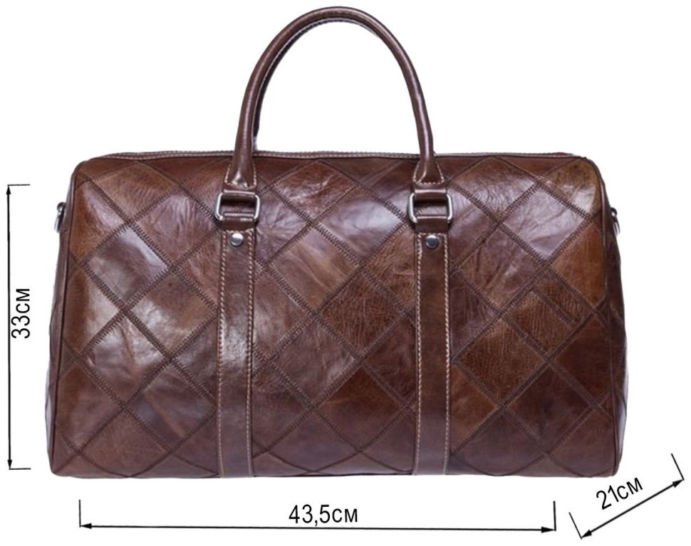 Стильная дорожная сумка коричневого цвета VINTAGE STYLE (14752) modnotak фото №11