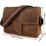 Вінтажна чоловіча наплечная сумка в коричневому кольорі VINTAGE STYLE (14231) - 3