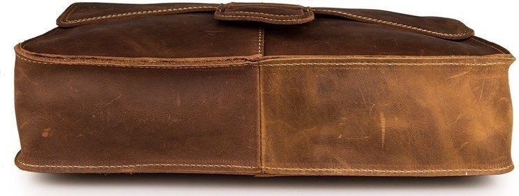 Винтажная мужская наплечная сумка в коричневом цвете VINTAGE STYLE (14231)