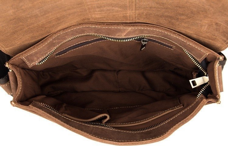 Вінтажна чоловіча наплечная сумка в коричневому кольорі VINTAGE STYLE (14231)