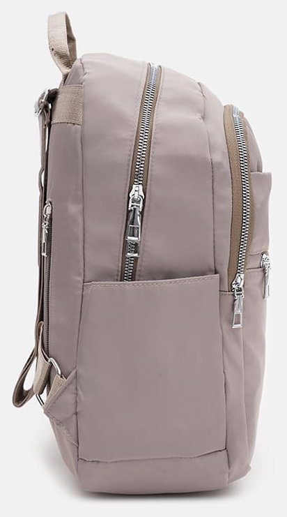 Жіночий текстильний рюкзачок кольору тауп на два відділення Monsen 71807