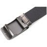 Мужской ремень из итальянской кожи с пряжкой зажим Gherardini 35715 черного цвета modnotak фото - 3