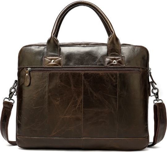 Кожаная мужская сумка для ноутбука с карманами VINTAGE STYLE (14795)
