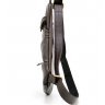 Мужская кожаная сумка-слинг коричневого цвета с металлической фурнитурой TARWA (19688) - 4