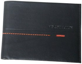 Компактне шкіряне портмоне Beverly Hills без монетниці Vip Collection 102507 (чорне)