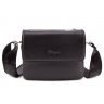 Кожаная мужская сумка черного цвета через плечо KARYA (0637-45) - 3