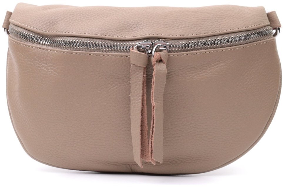 Женская кожаная сумка с мини-кошельком через плечо Vintage 22663 Бежевая modnotak фото №5