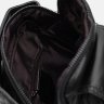 Чоловіча шкіряна сумка-барсетка насиченого чорного кольору на блискавці Keizer (21882) - 5