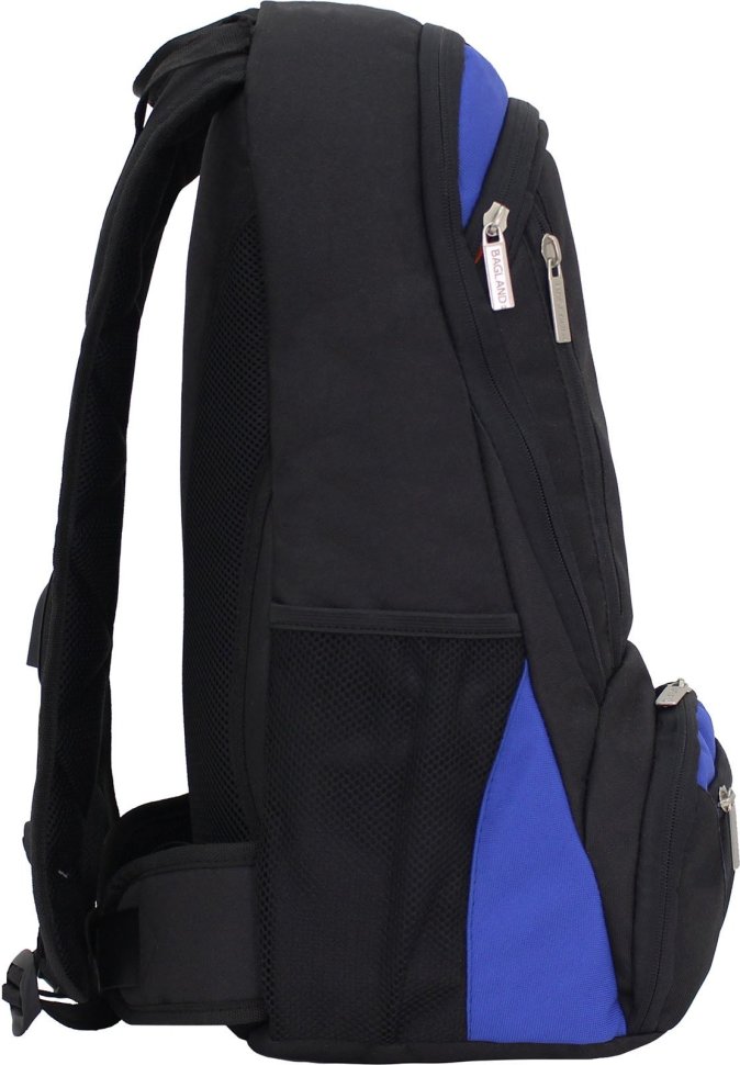Черный мужской текстильный рюкзак под ноутбук Bagland (53007)