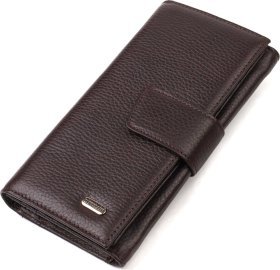 Великий коричневий гаманець із натуральної шкіри флотар CANPELLINI (2421843)