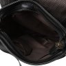 Наплічна чоловіча шкіряна сумка-месенджер з клапаном чорного кольору Tiding Bag (15775) - 5