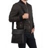 Мужская кожаная сумка среднего размера через плечо черного цвета Tiding Bag (15844) фото №2 Мужская кожаная сумка среднего размера через плечо черного цвета Tiding Bag (15844) modnotak фото - 2