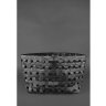 Молодіжна плетена сумка чорного кольору зі шкіри в вінтажному стилі BlankNote Пазл Xl (12779) - 4