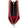 Женский кожаный кошелек-клатч красного цвета с фактурой под рептилию KARYA (19967) - 2