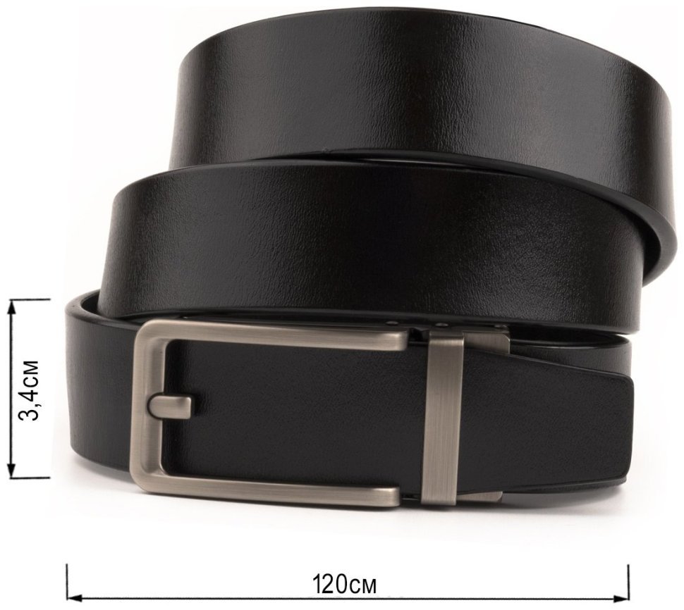 Черный мужской брючный ремень из натуральной кожи с пряжкой зажимом Vintage 2420306 фото №8 Черный мужской брючный ремень из натуральной кожи с пряжкой зажимом Vintage 2420306 modnotak фото №8