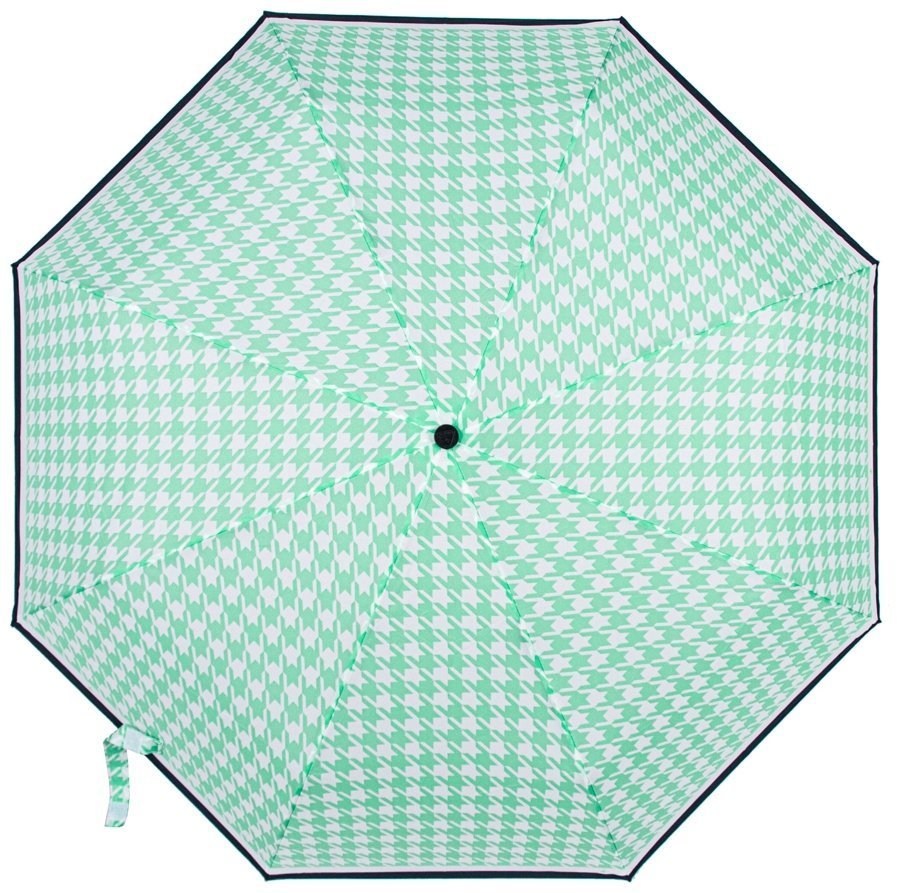 Зонт женский Fulton L354-040898 Minilite-2 Minty Houndstooth (Круглый купол, белый-мятный с акцентной черной полосой) 94207 фото №2 Зонт женский Fulton L354-040898 Minilite-2 Minty Houndstooth (Круглый купол, белый-мятный с акцентной черной полосой) 94207 modnotak фото №2
