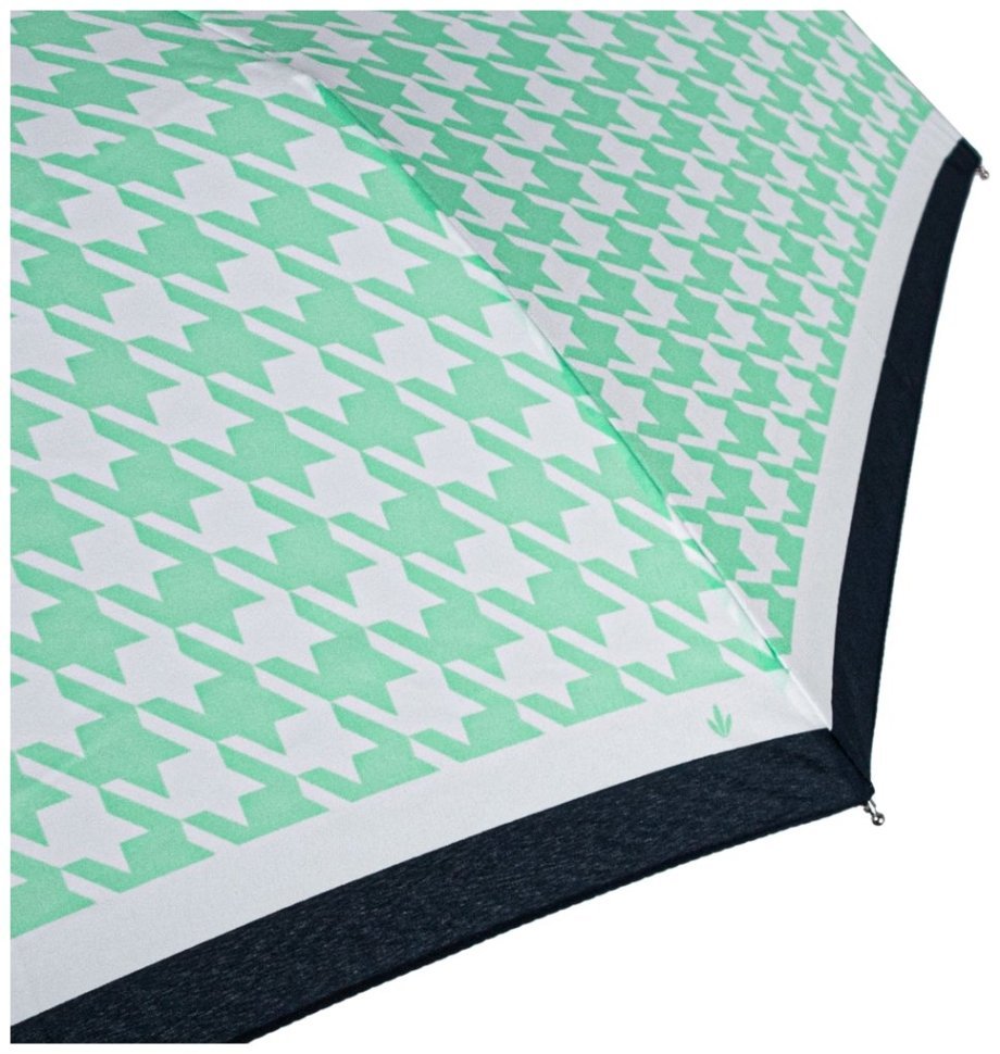 Зонт женский Fulton L354-040898 Minilite-2 Minty Houndstooth (Круглый купол, белый-мятный с акцентной черной полосой) 94207 фото №7 Зонт женский Fulton L354-040898 Minilite-2 Minty Houndstooth (Круглый купол, белый-мятный с акцентной черной полосой) 94207 modnotak фото №7